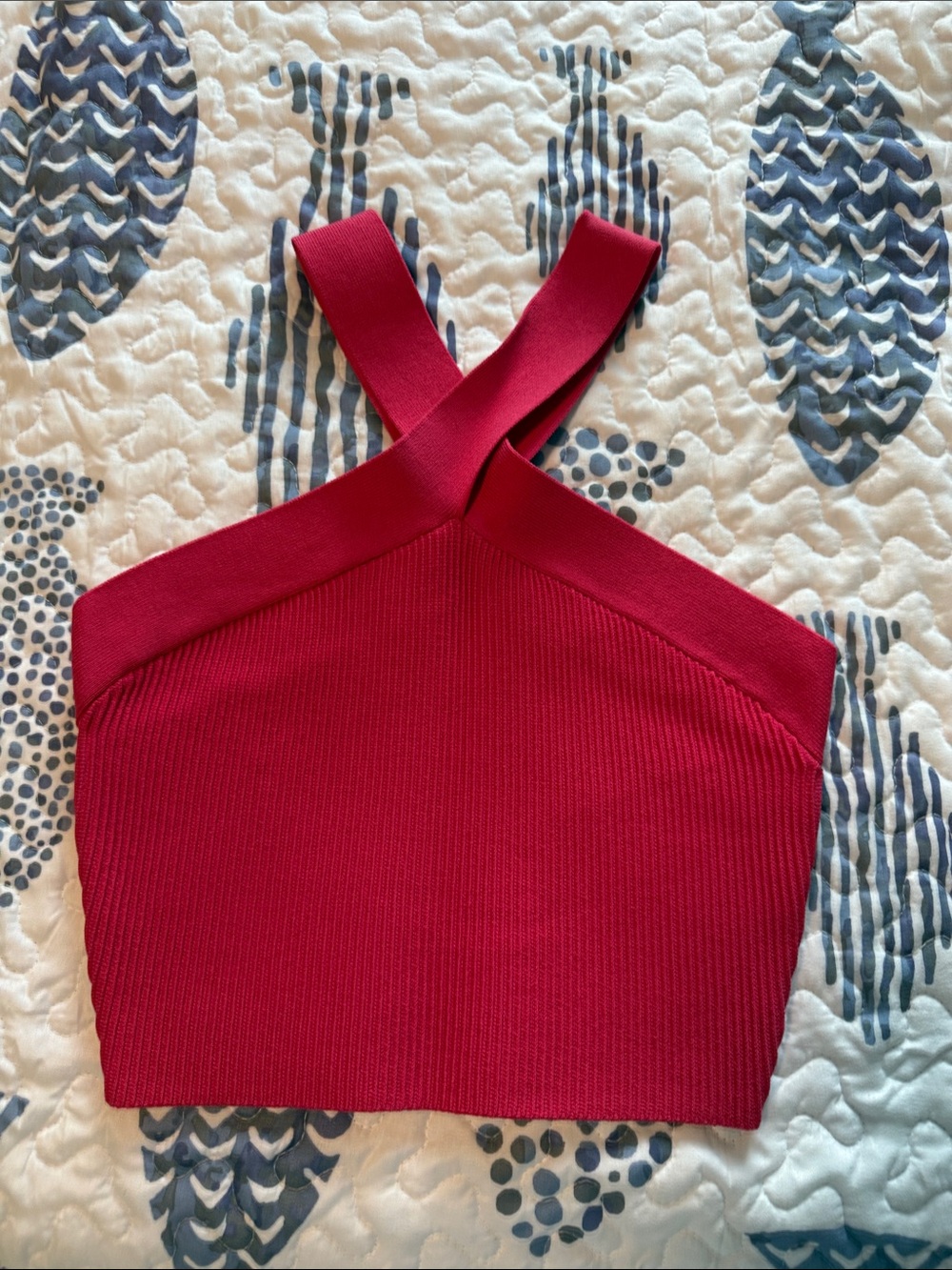 Aritzia Halter Crop Top - Hot pink